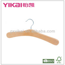 natual color wooden hanger for coat